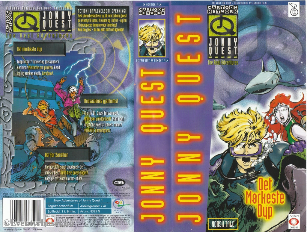 Download / Stream: Jonny Quest. Vol. 1. Det Mørkeste Dyp. 1996. Vhs. Norwegian Dubbing. Vhs