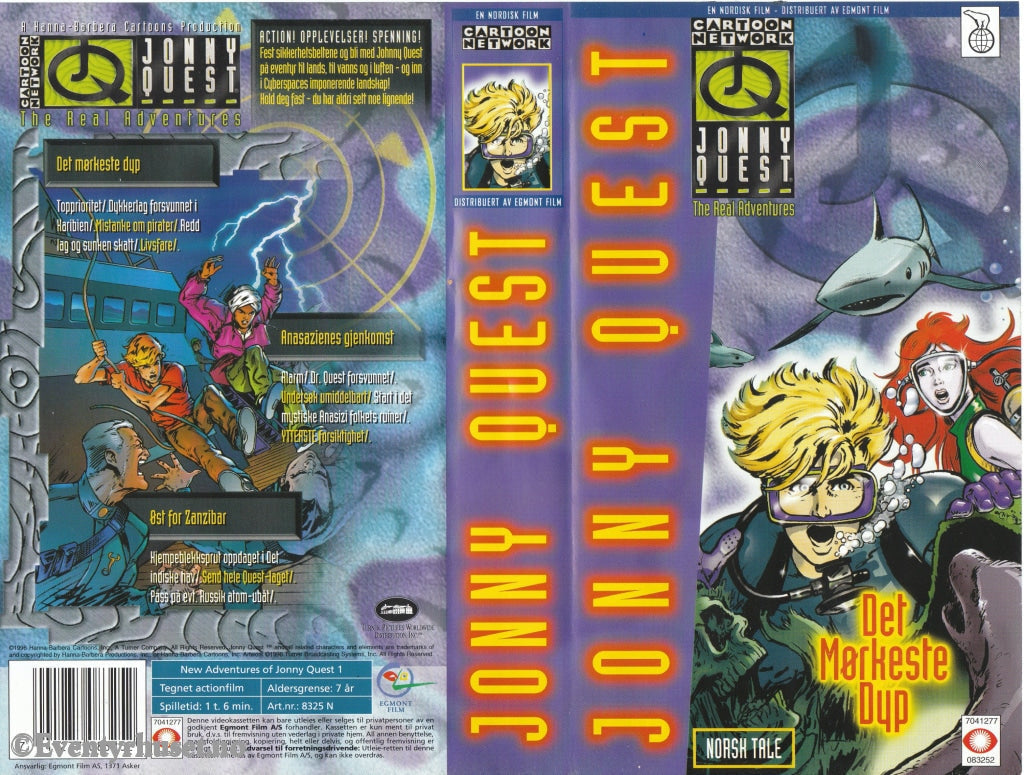 Download / Stream: Jonny Quest. Vol. 1. Det Mørkeste Dyp. 1996. Vhs. Norwegian Dubbing. Vhs