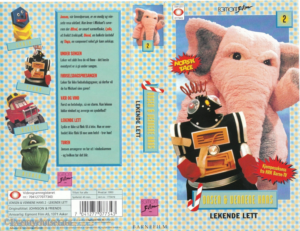 Download / Stream: Jonsen Og Vennene Hans. Vol. 2. Lekende Lett (Johnson & Friends). 1993. Vhs.