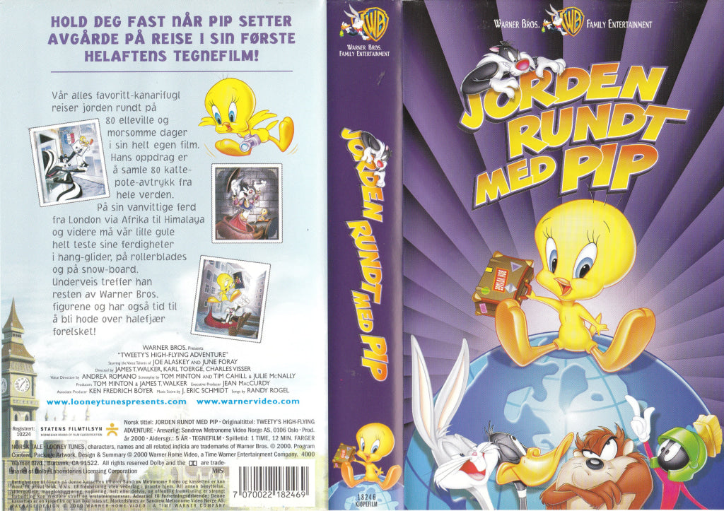 Download / Stream: Jorden rundt med Pip. 2000. VHS SB. Norwegian dubbing. VHS