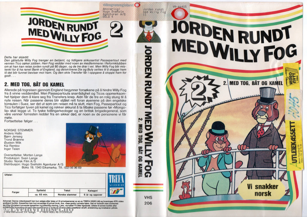 Download / Stream: Jorden rundt med Willy Fog. Vol. 2. VHS Big Box. Norwegian dubbing. VHS