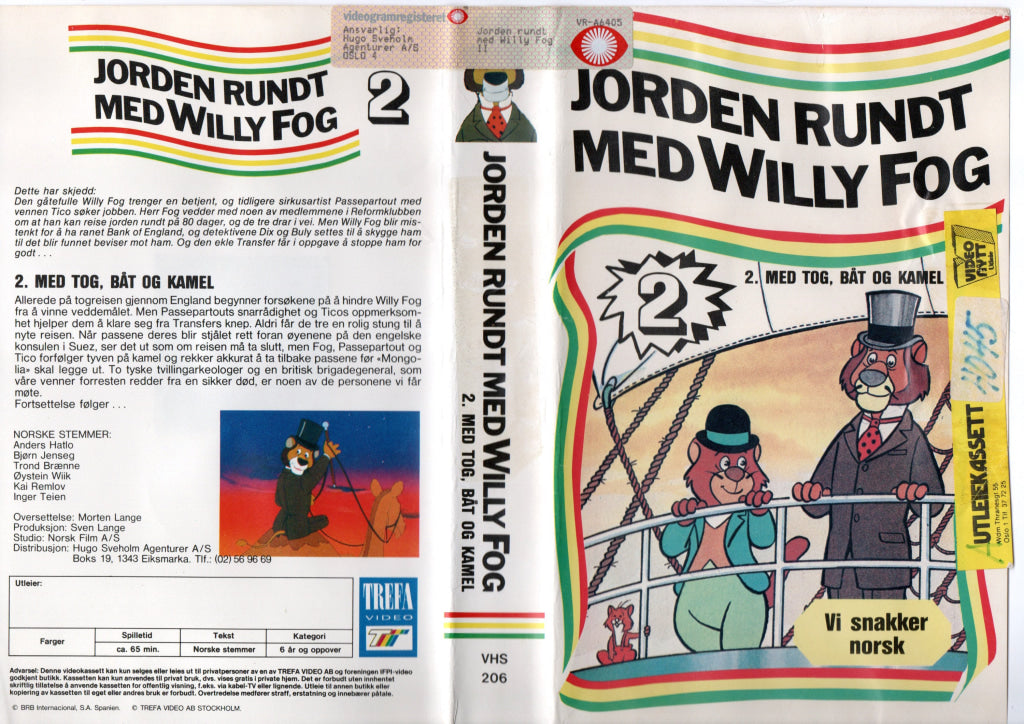 Download / Stream: Jorden rundt med Willy Fog. Vol. 2. VHS Big Box. Norwegian dubbing. VHS