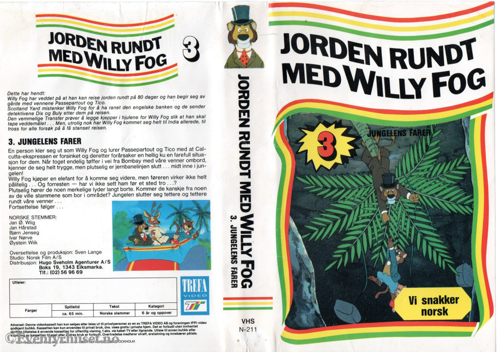 Download / Stream: Jorden rundt med Willy Fog. Vol. 3. VHS Big Box. Norwegian dubbing. VHS