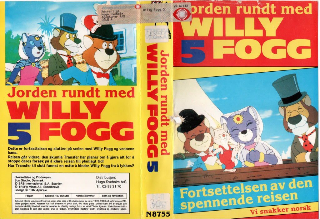 Download / Stream: Jorden rundt med Willy Fog. Vol. 5. VHS Big Box. Norwegian dubbing. VHS
