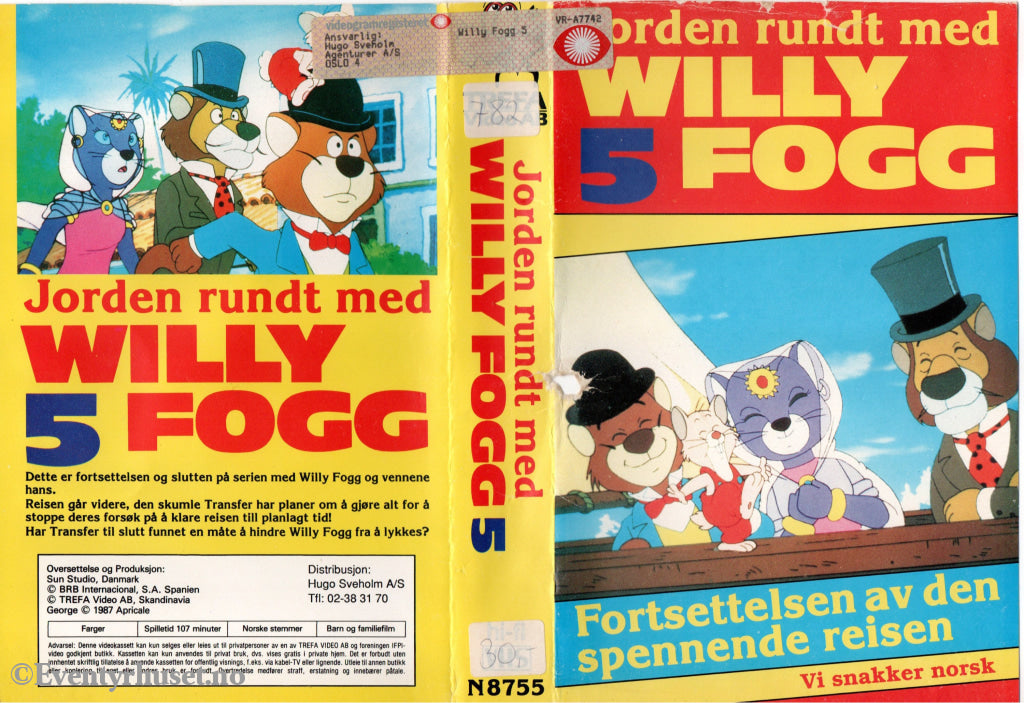 Download / Stream: Jorden rundt med Willy Fog. Vol. 5. VHS Big Box. Norwegian dubbing. VHS