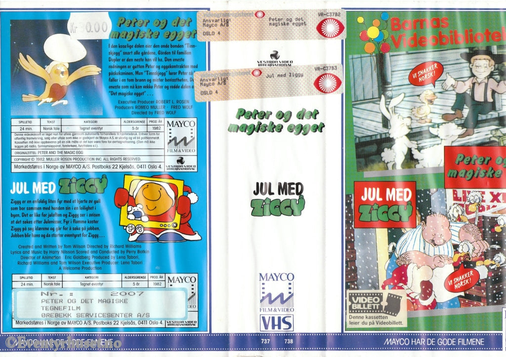 Download / Stream: Jul Med Ziggy. 1982. Vhs Big Box. Norwegian Dubbing.