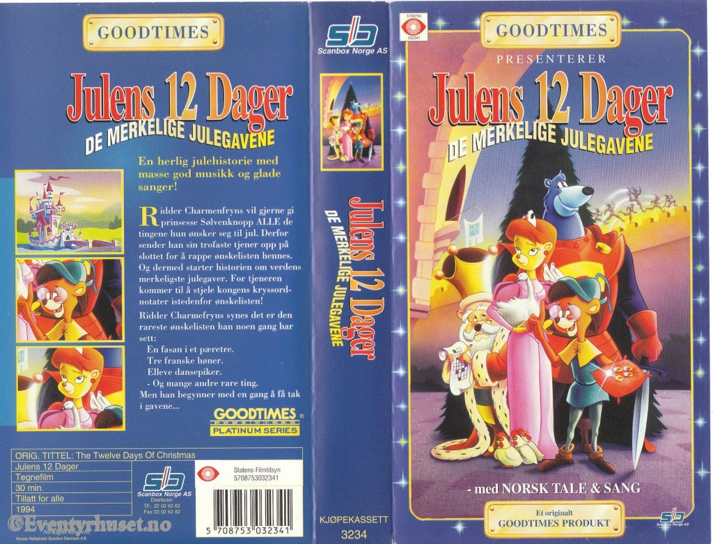 Download / Stream: Julens 12 Dager - De Merkelige Julegavene (Goodtimes Presenterer). 1994. Vhs.