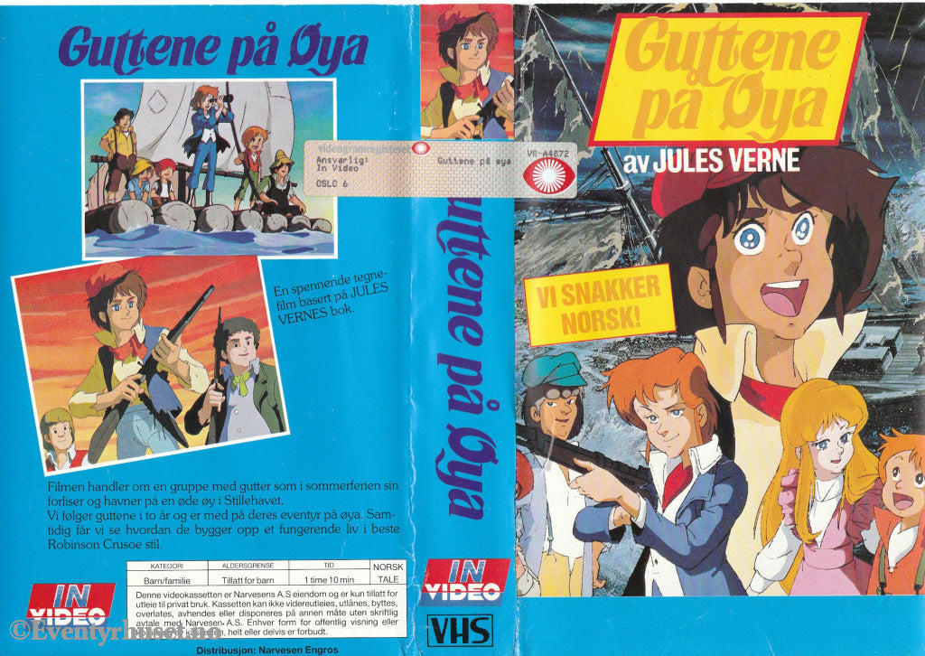 Download / Stream: Jules Verne´s Guttene På Øya. 1988. Vhs Big Box. Norwegian Dubbing.