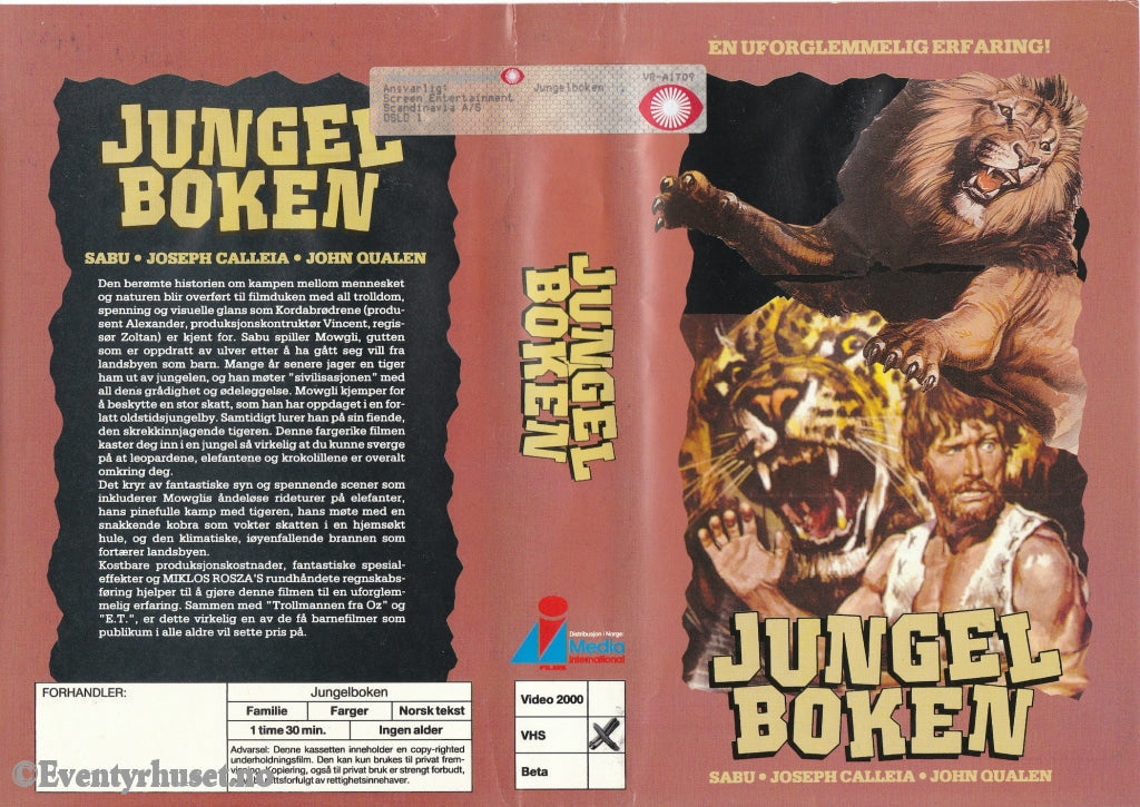 Download / Stream: Jungelboken. Vhs Big Box. Norwegian Subtitles.