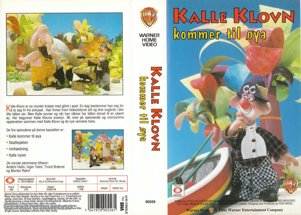 Download / Stream: Kalle Klovn Kommer Til Øya (Charlie Chalk 1). 1989 Vhs. Norwegian Dubbing. Stream