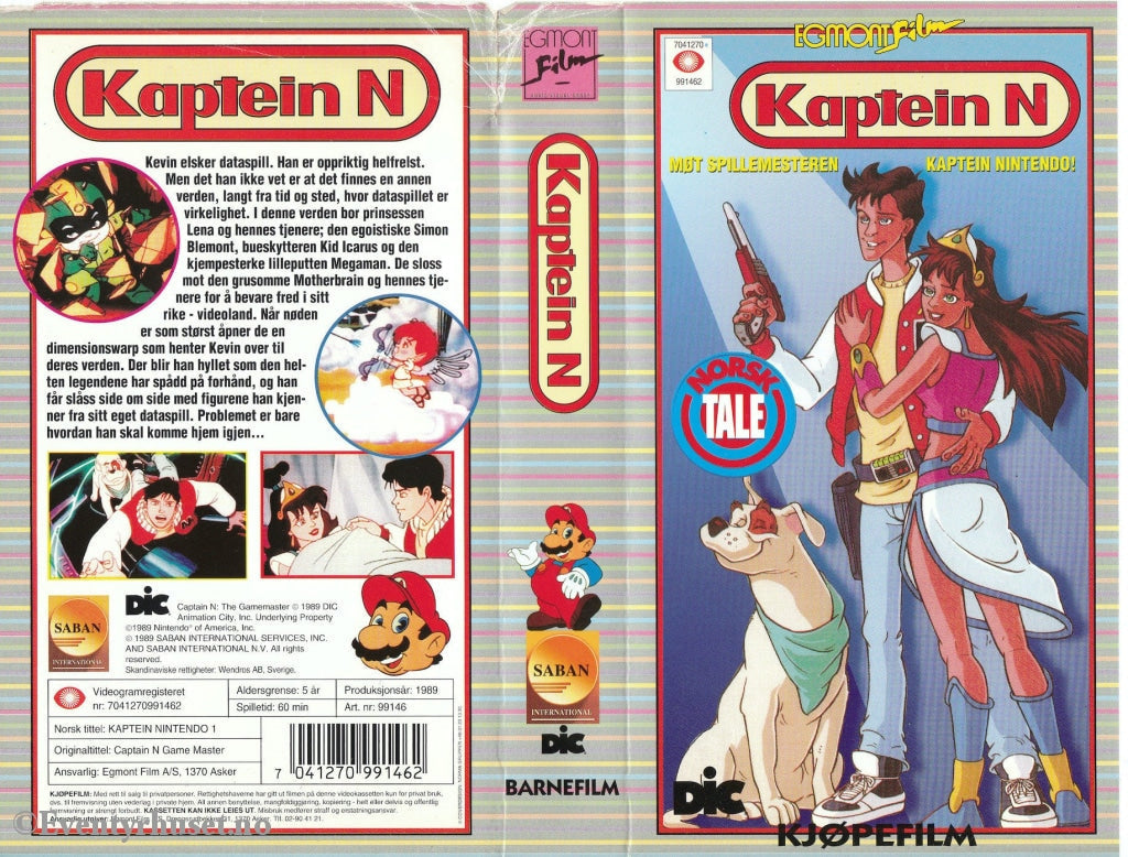 Download / Stream: Kaptein Nintendo (Captain N Game Master). Vol. 1. 1989. Vhs. Norwegian Dubbing.