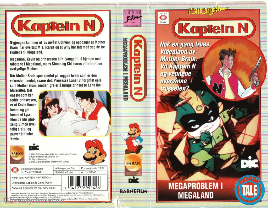 Download / Stream: Kaptein Nintendo (Captain N Game Master). Vol. 3. Megaproblem I Megaland. 1989.