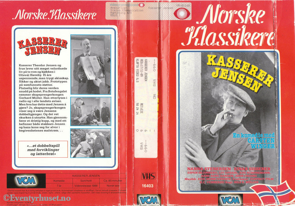 Download / Stream: Kasserer Jensen (Norske Klassikere). 1954/88. Vhs Big Box. Norwegian.