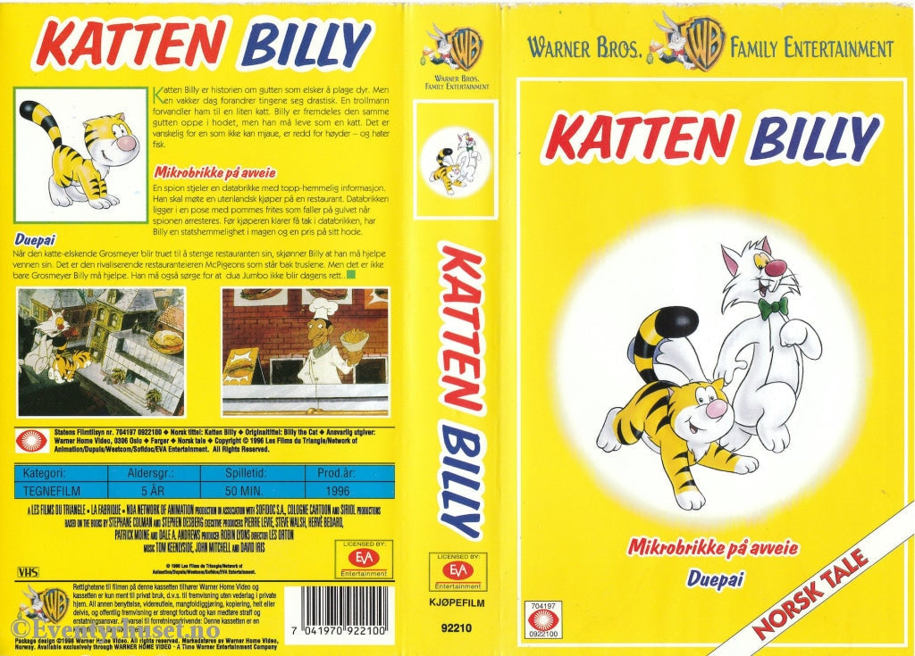 Download / Stream: Katten Billy. 1996. Vhs. Norwegian Dubbing. Vhs
