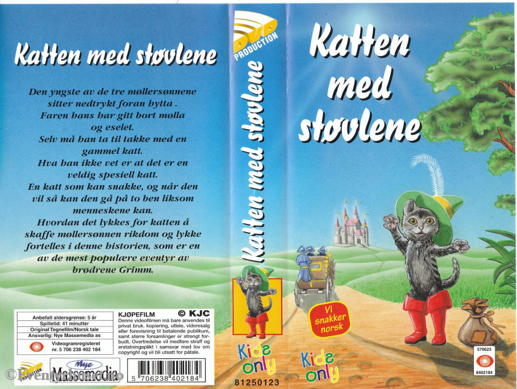 Download / Stream: Katten Med Støvlene. Vhs. Norwegian Dubbing. Vhs