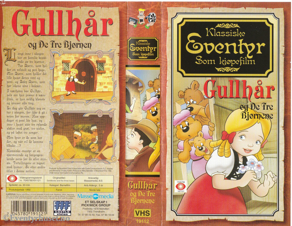 Download / Stream: Klassiske Eventyr Som Kjøpefilm: Gullhår Og De Tre Bjørnene. Vhs. Norwegian