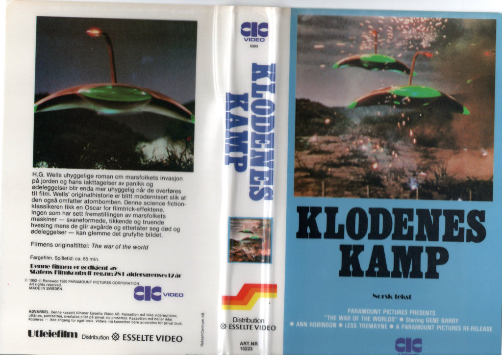 Download / Stream: Klodenes kamp. 1952. VHS Big Box. Norwegian subtitles. VHS