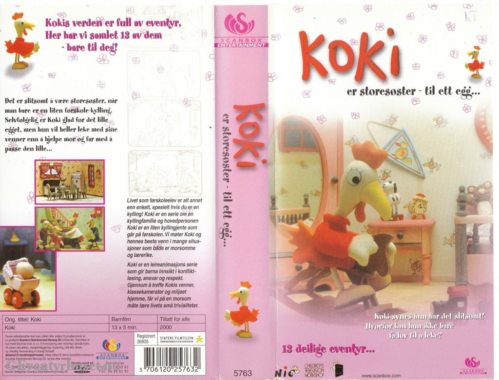 Download / Stream: Koki Er Storesøster - Til Et Egg... 2000. Vhs. Norwegian Dubbing. Vhs