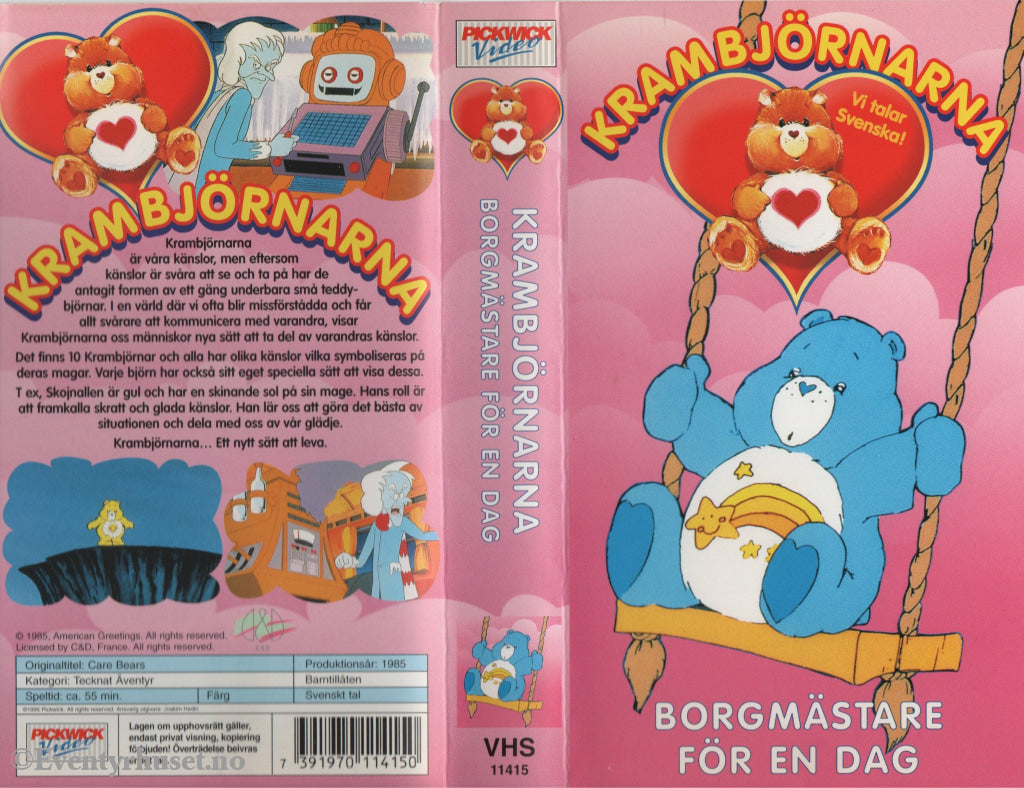 Download / Stream: Krambjörnana (Care Bears) - Borgmästare för en dag. VHS. Swedish dubbing. VHS