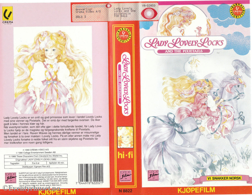 Download / Stream: Lady Lovely Locks. 1988/90. Vhs. Norwegian Dubbing. Vhs