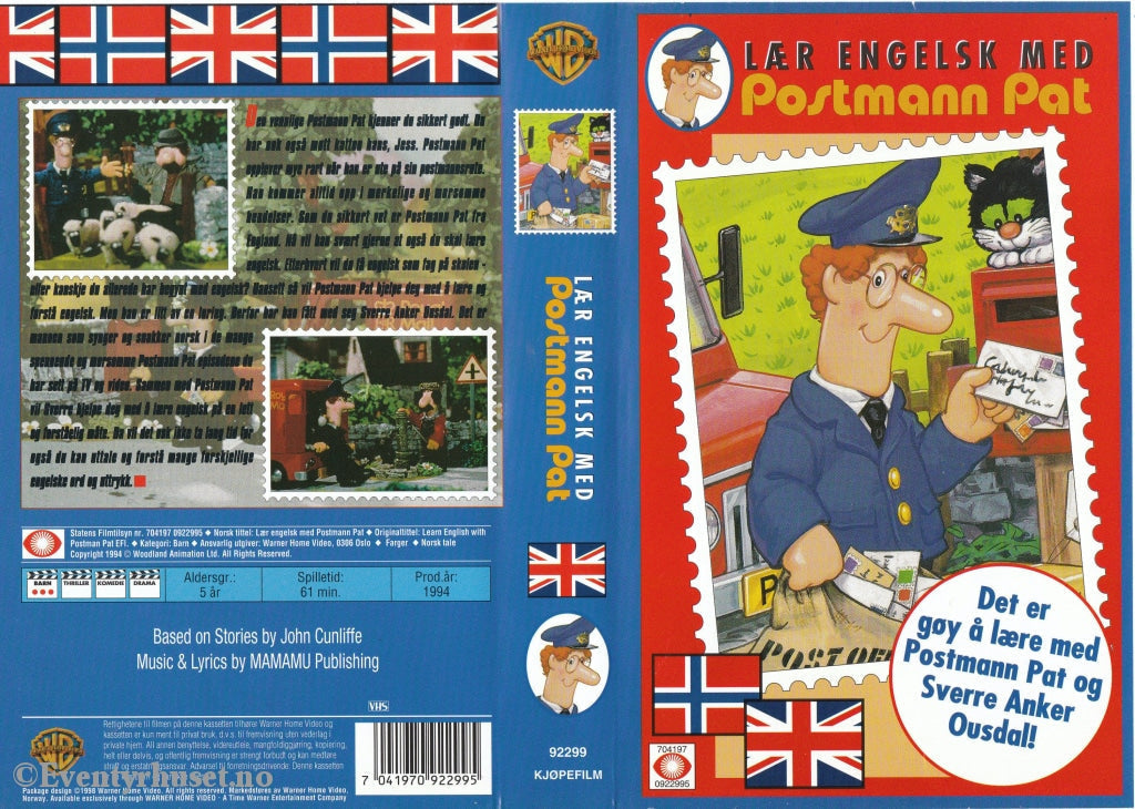 Download / Stream: Lær Engelsk Med Postmann Pat. Vhs. Norwegian Dubbing. Stream Vhs