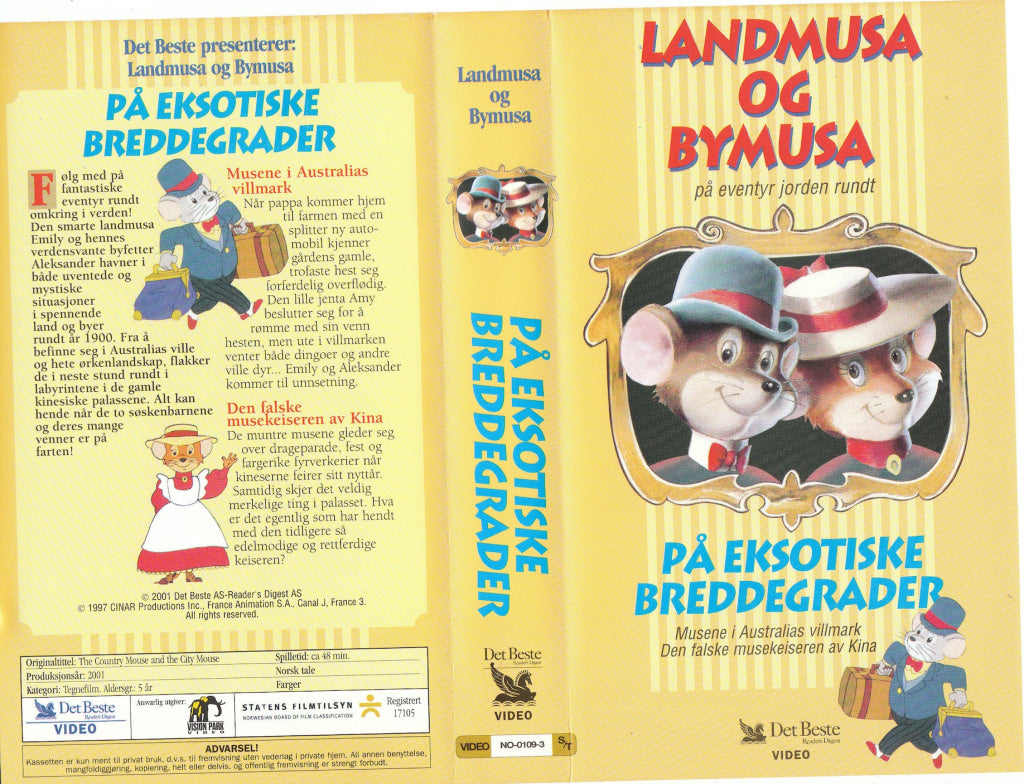 Download / Stream: Landmusa og Bymusa. På eksotiske breddegrader. 2001. VHS SB. Norwegian dubbing. VHS