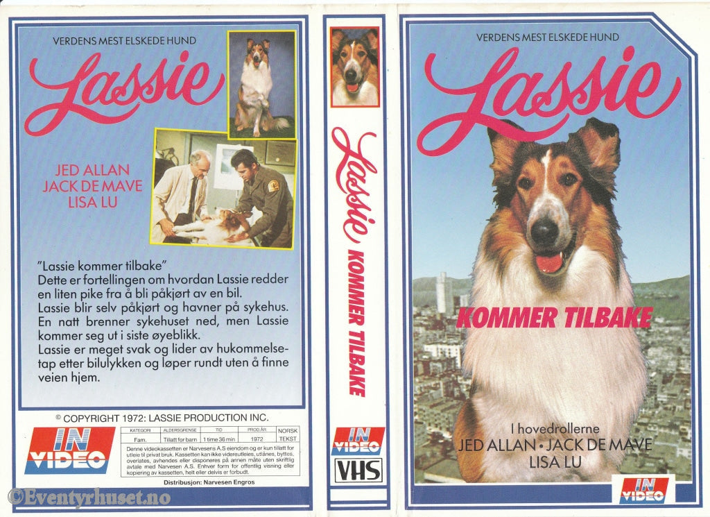 Download / Stream: Lassie Kommer Tilbake. 1972. Vhs Big Box. Norwegian Subtitles.