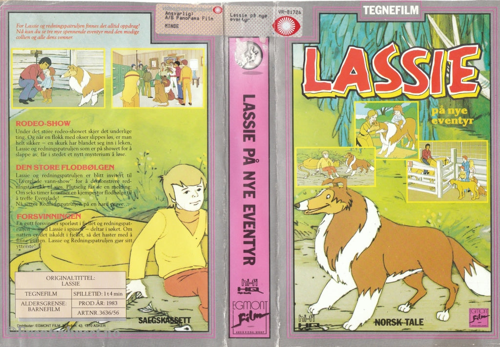 Download / Stream: Lassie På Nye Eventyr. 1983. Vhs Big Box. Norwegian Dubbing.
