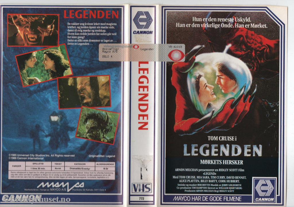 Download / Stream: Legenden. 1985. VHS Big Box. Norwegian subtitles. VHS