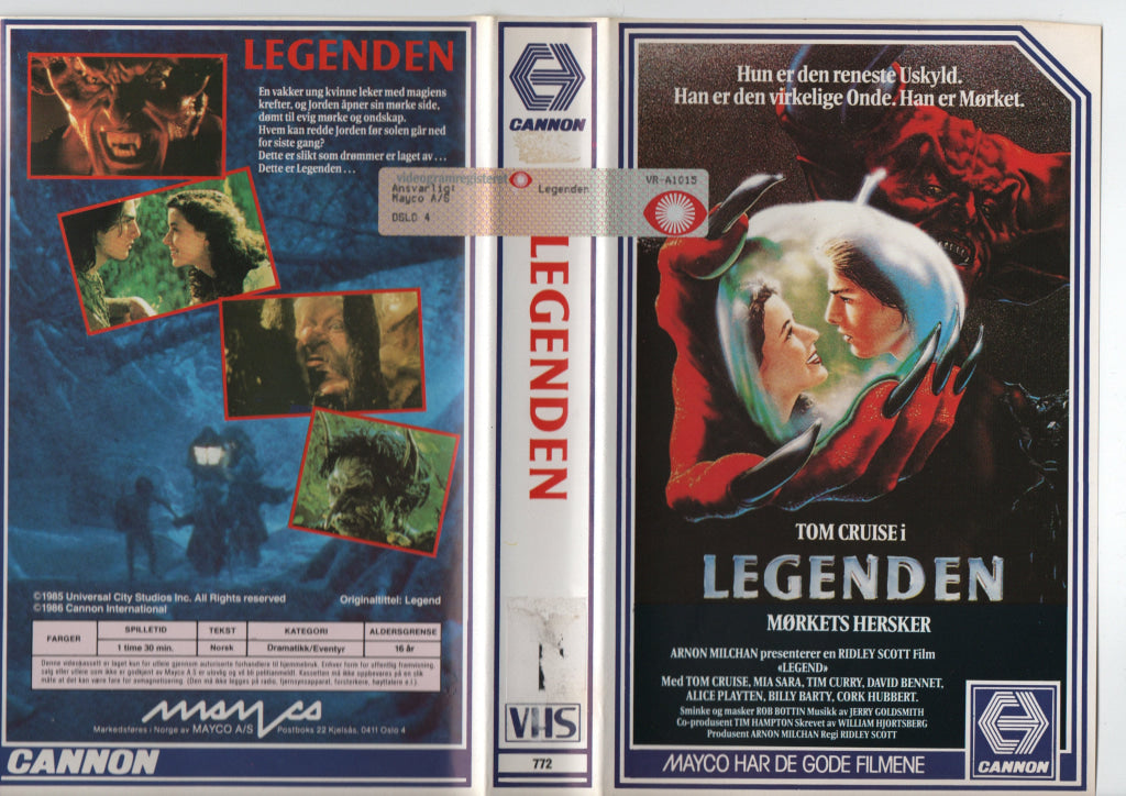 Download / Stream: Legenden. 1985. VHS Big Box. Norwegian subtitles. VHS