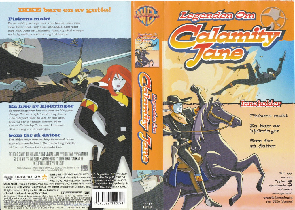 Download / Stream: Legenden Om Calamity Jane. 1997/01. Vhs. Norwegian Subtitles. Vhs