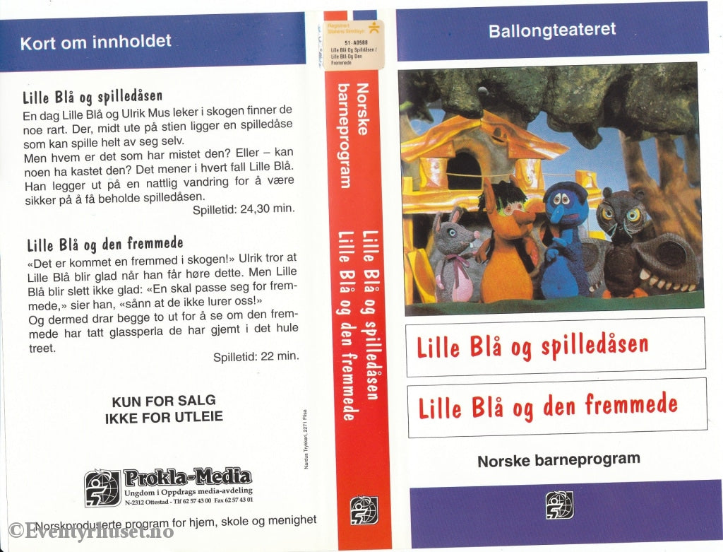 Download / Stream: Lille Blå Og Spilledåsen Den Fremmede. Vhs. Norwegian. Vhs