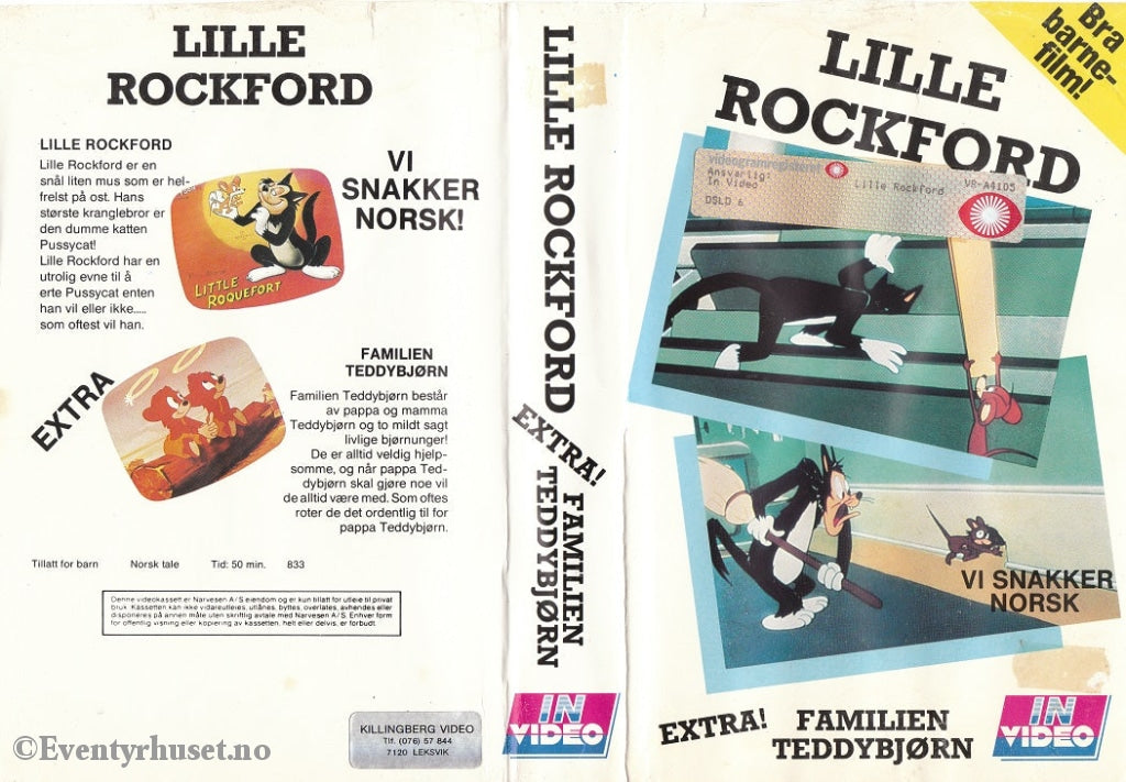 Download / Stream: Lille Rockford. Extra: Familien Teddybjørn. Vhs Big Box. Norwegian Dubbing.