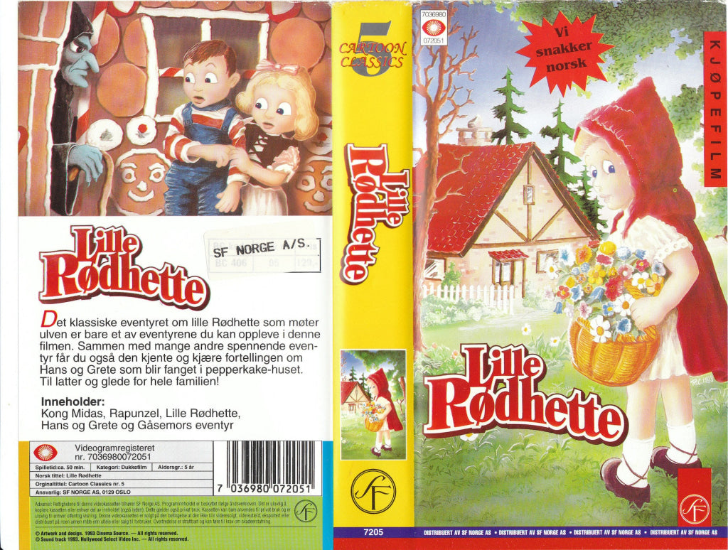 Download / Stream: Lille Rødhette. 1993. Vhs. Norwegian Dubbing. Vhs