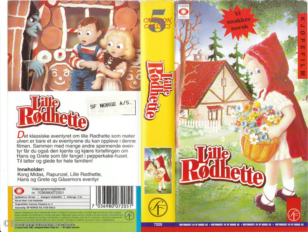 Download / Stream: Lille Rødhette. 1993. Vhs. Norwegian Dubbing. Vhs