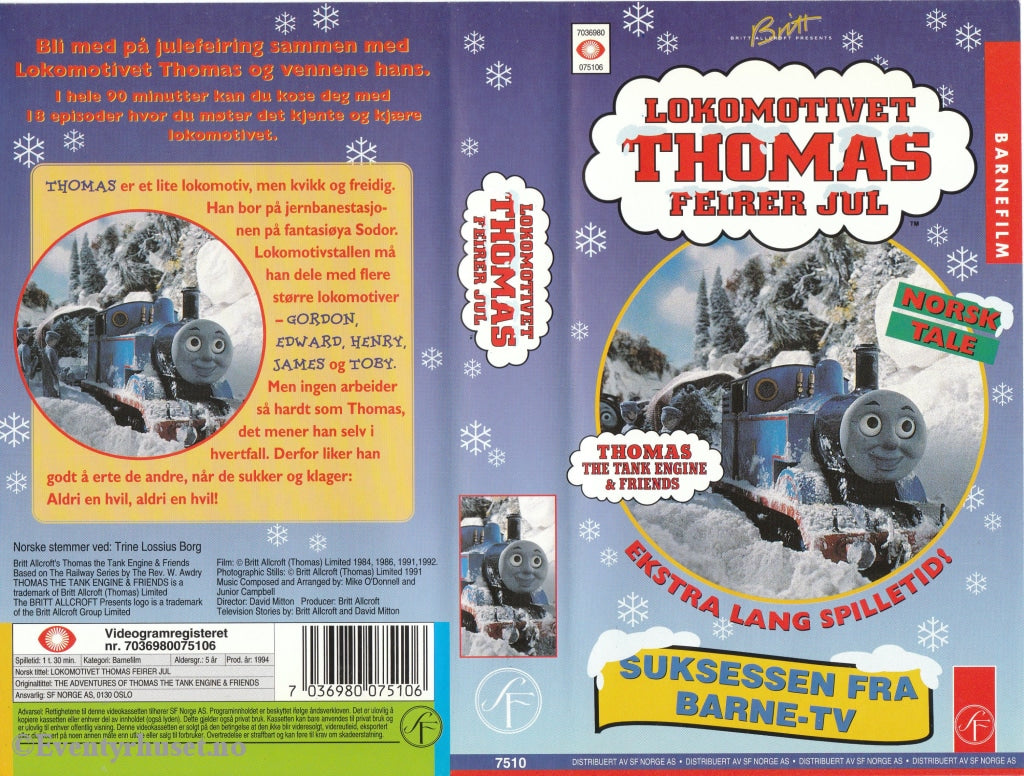 Download / Stream: Lokomotivet Thomas Feirer Jul (Thomas The Tank Engine And Friends). Vhs.