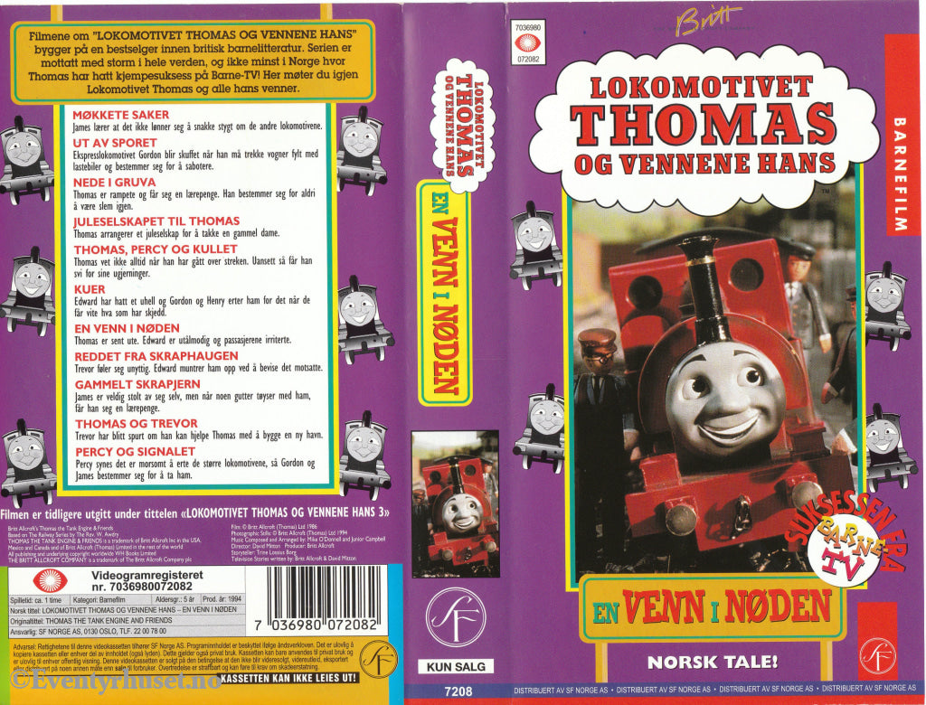 Download / Stream: Lokomotivet Thomas Og Vennene Hans - En Venn I Nøden Flere Epsioder (Thomas The