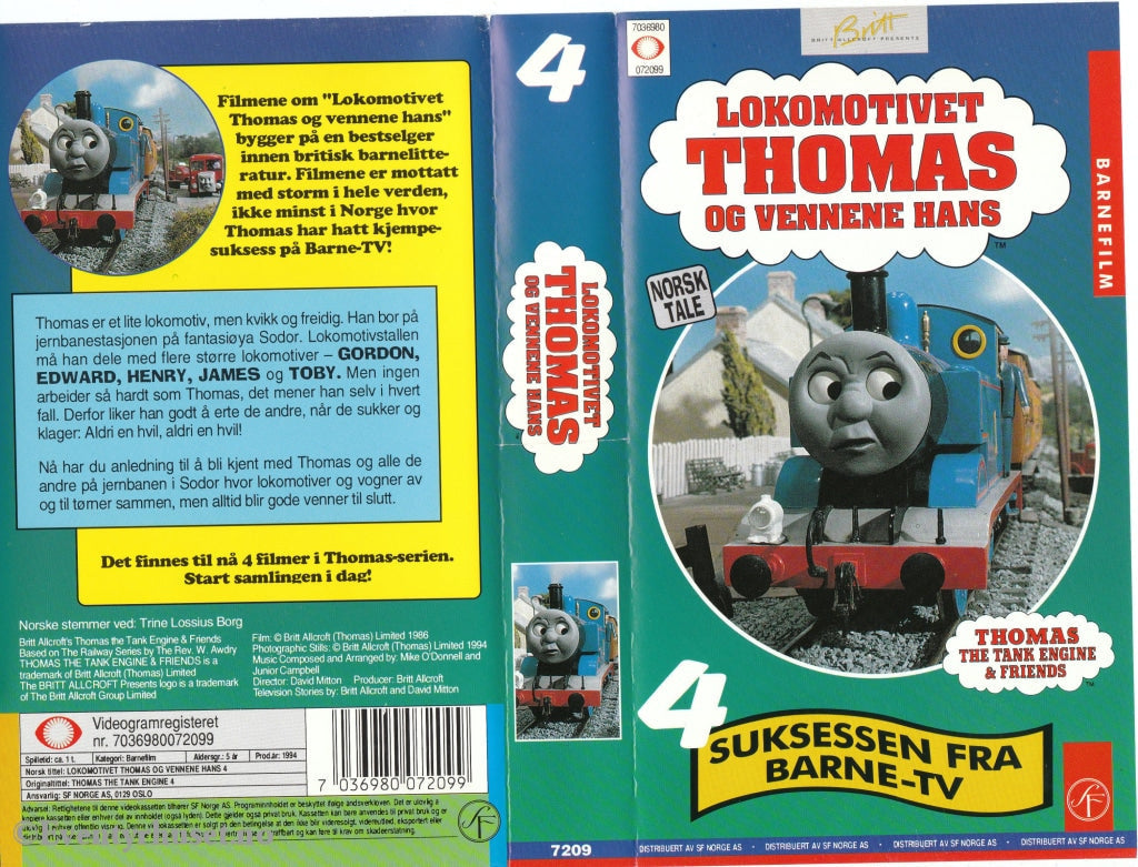 Download / Stream: Lokomotivet Thomas Og Vennene Hans. Vol. 4. (Thomas The Tank Engine And Friends).