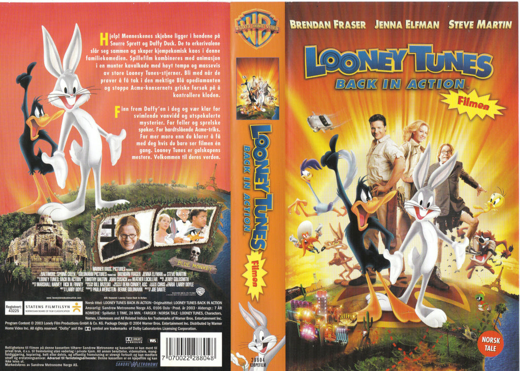 Download / Stream: Looney Tunes Back in Action. 2003. VHS SB. Norwegian dubbing. VHS