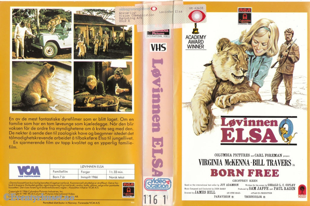 Download / Stream: Løvinnen Elsa. 1966. Vhs Big Box. Norwegian Subtitles.