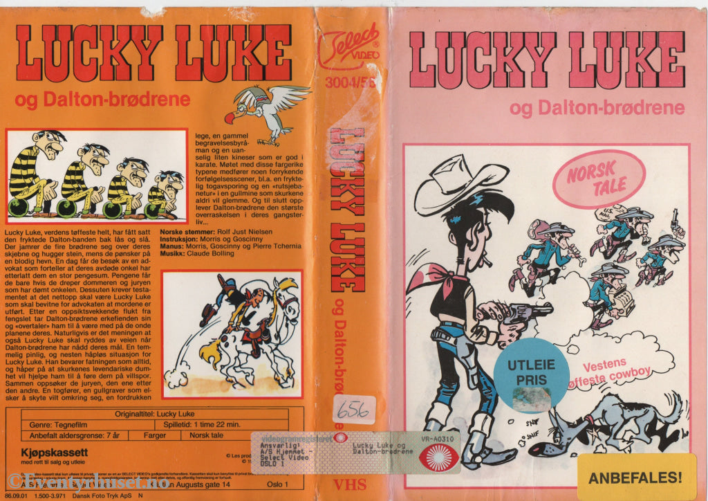 Download / Stream: Lucky Luke og Dalton-brødrene. VHS Big Box. Norwegian dubbing. VHS