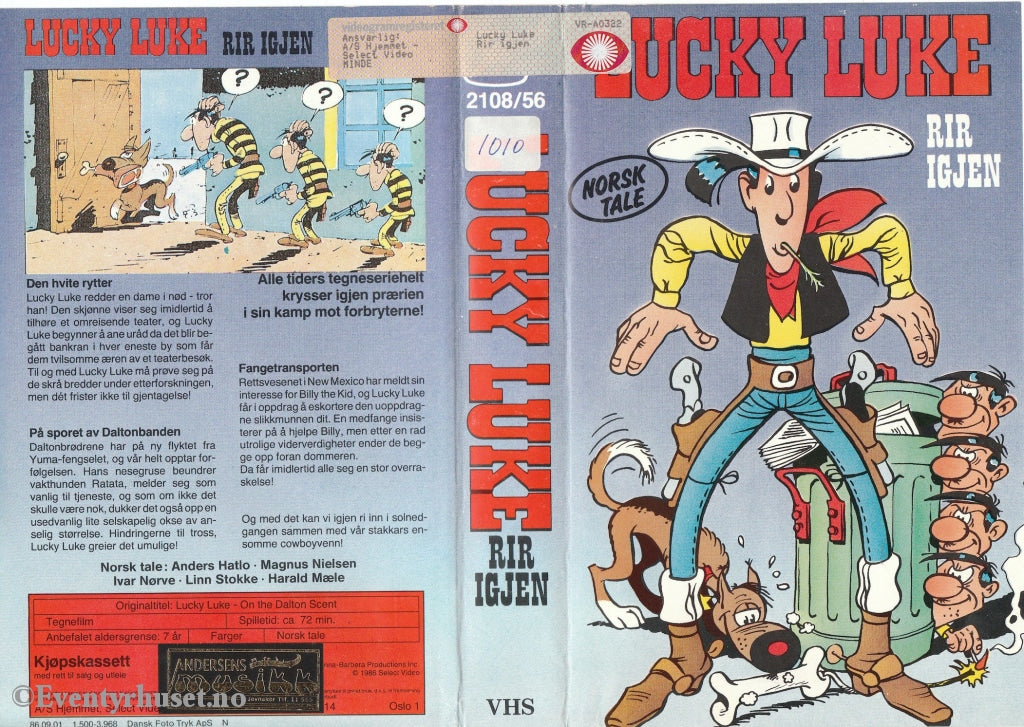 Download / Stream: Lucky Luke Rir Igjen. 1986. Vhs Big Box. Norwegian. Stream