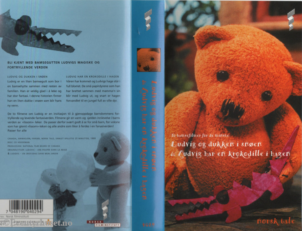 Download / Stream: Ludvig og dukken i snøen & Ludvig har en krokodille i hagen. 1999. VHS. Norwegian dubbing. VHS