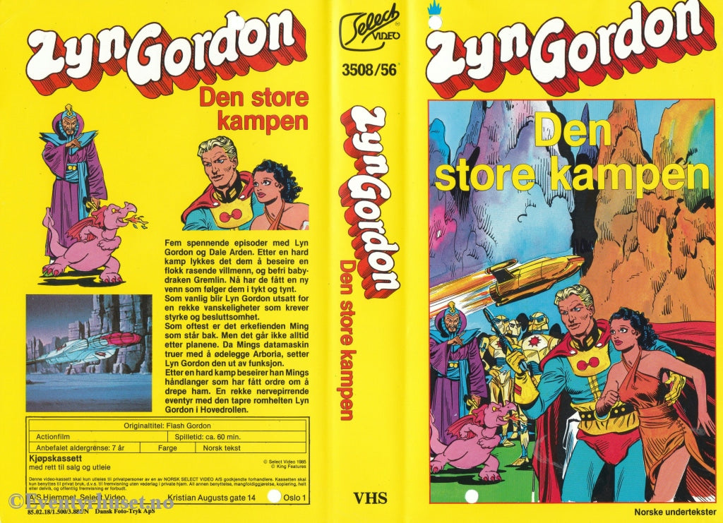 Download / Stream: Lyn Gordon - Den Store Kampen. 1985. Vhs Big Box. Norwegian Subtitles.