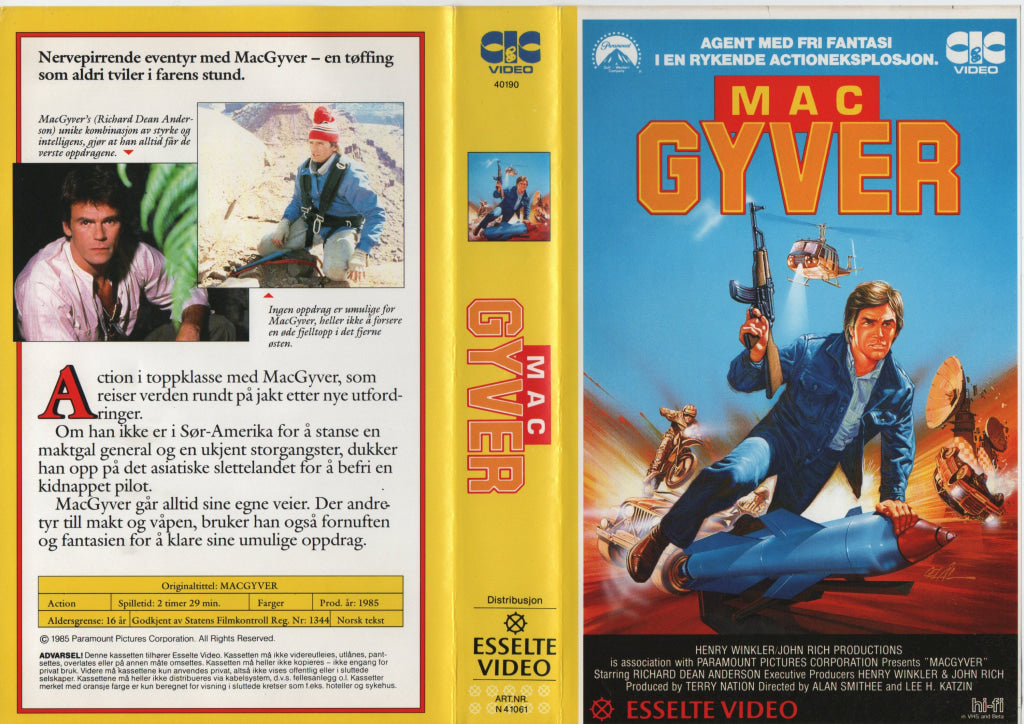 Download / Stream: Macgyver. 1985. VHS Big Box. Norwegian subtitles. VHS