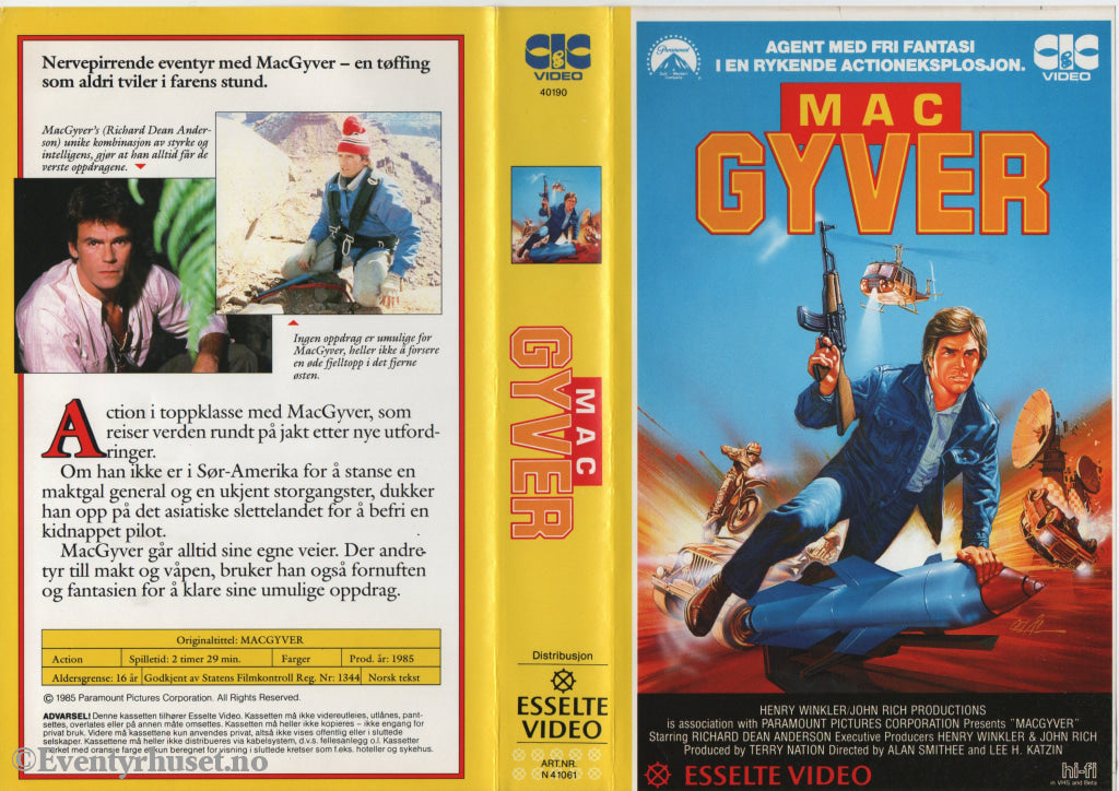 Download / Stream: Macgyver. 1985. VHS Big Box. Norwegian subtitles. VHS