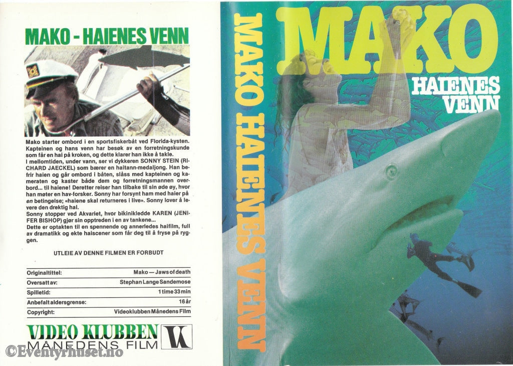 Download / Stream: Mako - Haiens Venn. 1986. Vhs Big Box. Norwegian Subtitles.