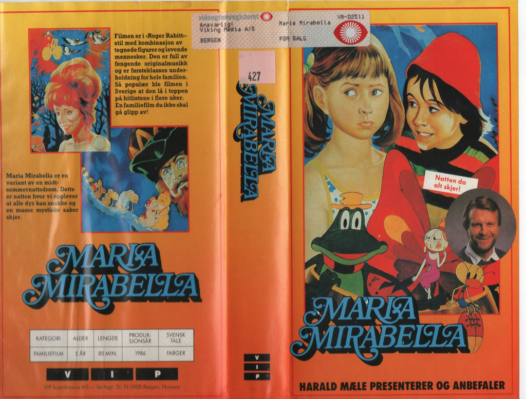 Download / Stream: Maria Mirabella. 1986. VHS. Norwegian distribution swedish dubbing. VHS