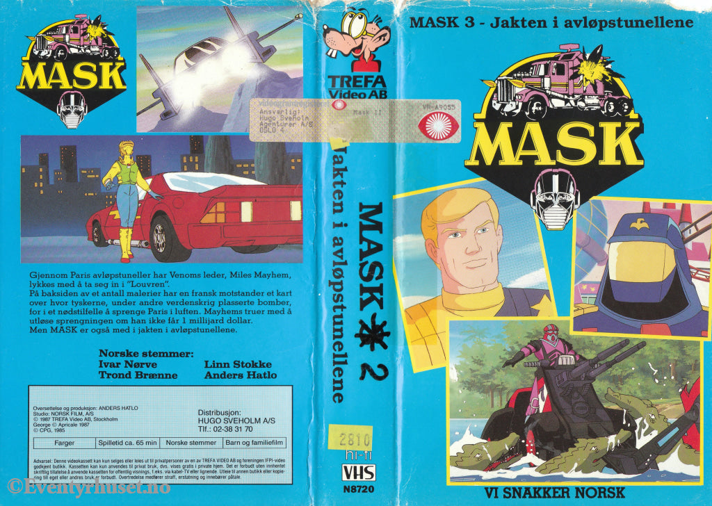 Download / Stream: Mask. Jakten I Avløpstunnelene. 1985/87. Vhs Big Box. Norwegian Dubbing. Stream