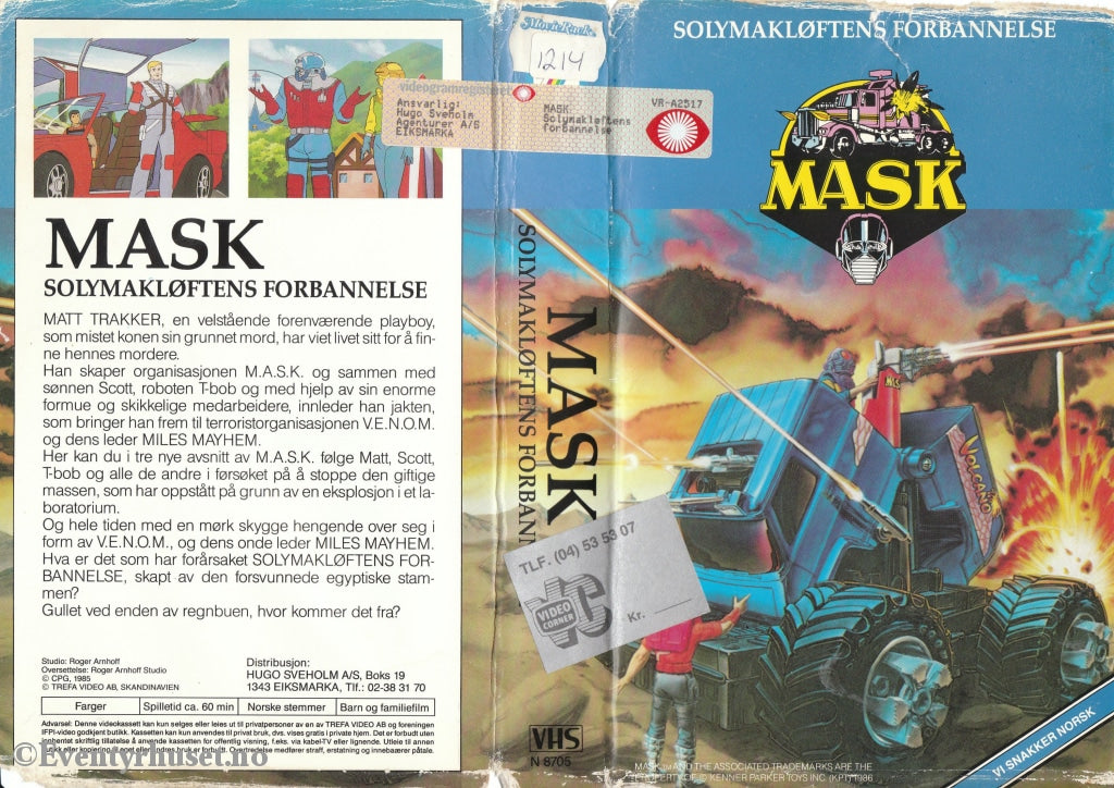 Download / Stream: Mask. Solymakløftens Forbannelse. 1985. Vhs Big Box. Norwegian Dubbing. Stream
